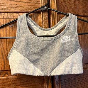 grey Nike bra, size medium